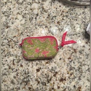 Lilly Pulitzer Pink and Green credit card Change Holder